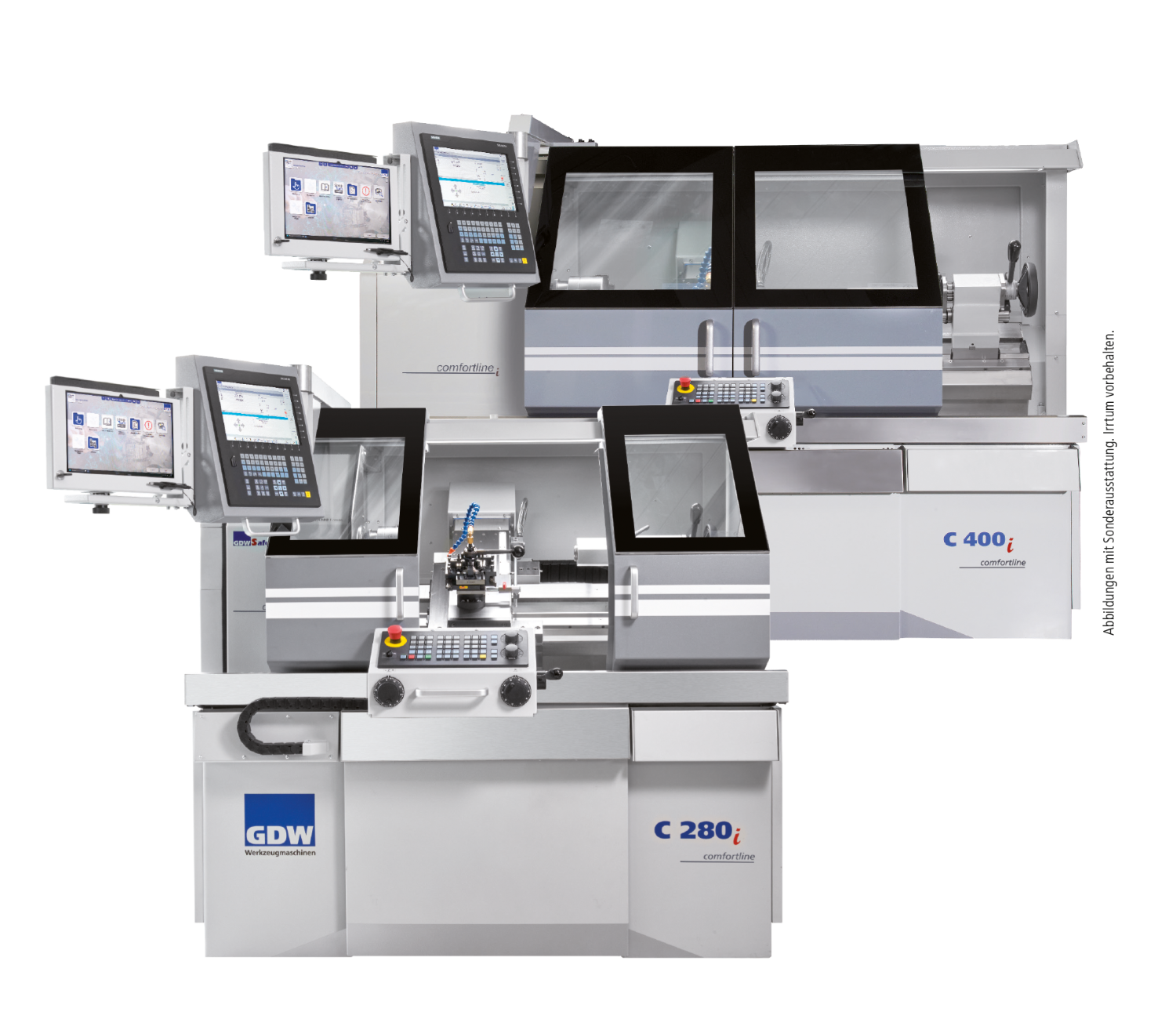 comfortline i Schrägbett-Drehmaschine Zwei Schrägbett-Drehmaschinen von GDW